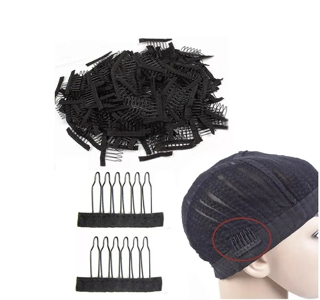 Peine de 6 Dientes para Gorro de Confección de Peluca de Frente de Encaje