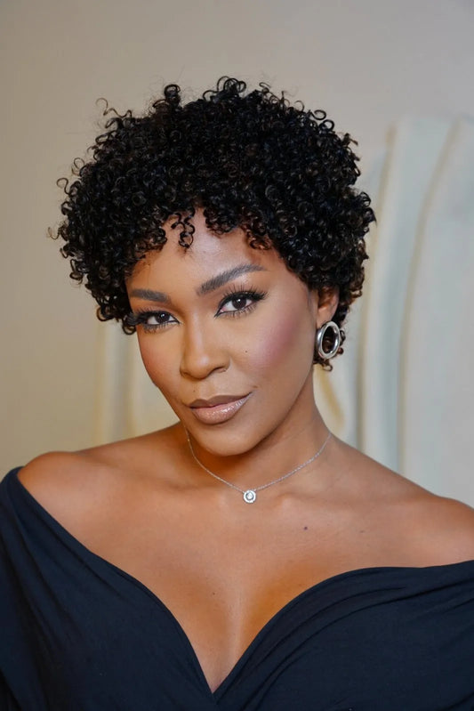 Human Hair Wig Josiane color 1b