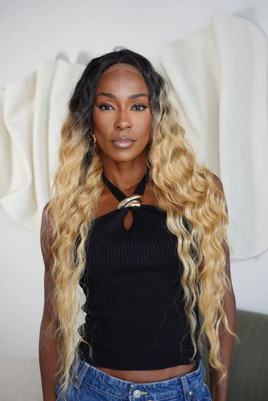 Lace Front con Raya Fija Gianna color TTPN4/270A/24F