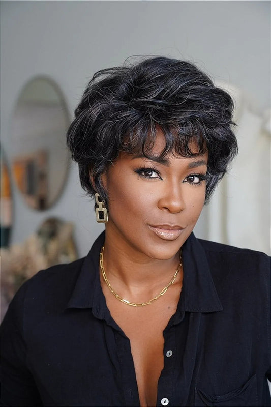 Human Hair Wig Iris color 280